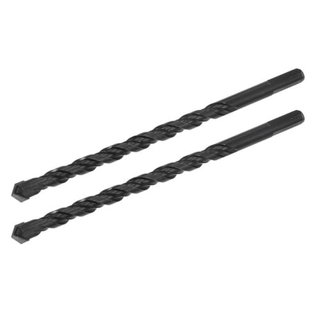 

Uxcell Masonry Drill Bit Carbide Tip Spiral Rotary Tool 12mm Cutting Dia (Black) 2 Pack