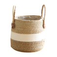 thumbnail image 2 of Almencla Panier de Plante Décoration Rond Panier Tressé pour Garage Cour Ferme 26cmx28cm, 2 of 8