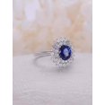 thumbnail image 5 of 2.10Ct Oval Lab Created Blue Sapphire Women's Engagement Ring 14K White Gold Plated, 5 of 5