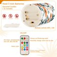 thumbnail image 5 of Yayeee Flameless Candles with Remote Flickering Battery Operated Multi Color Changing, Leaves Pattern, 5 of 7