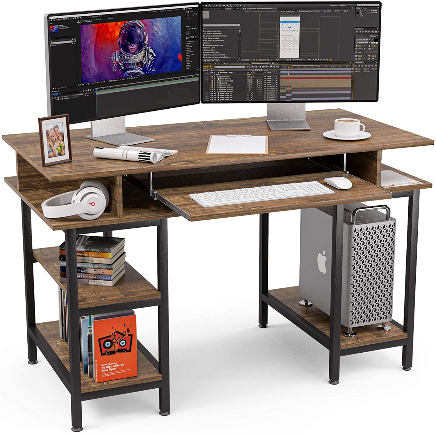 Mecor Computer Desk for Home Office with 4 Storage Positions, and