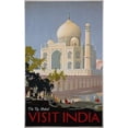 thumbnail image 2 of Visit India The Taj Mahal Poster Print by William Spencer Bagdatopoulus (24 x 36), 2 of 2