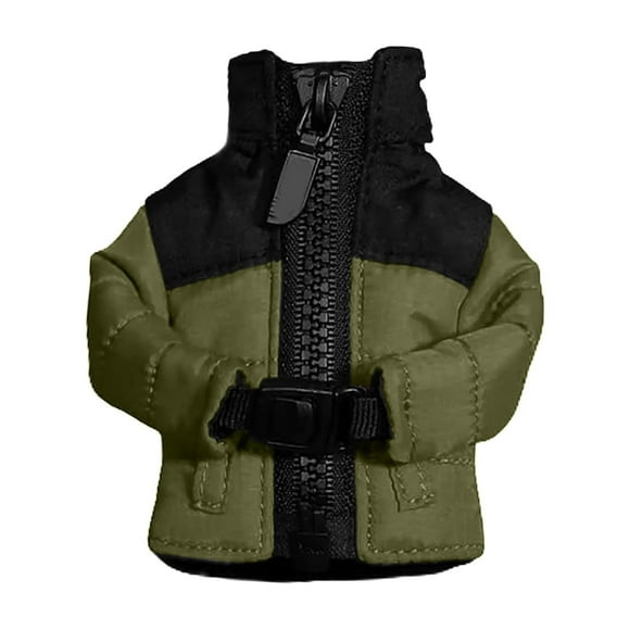 Binwennn Key Chain Mini Down Coat Toy Mini Down Jacket Keychain Cool Leather Mini Jacket Keychain With Zipper Unique Funny Key Jacket Valentine's Day Give It To Your Friend Small Decorative Chains for