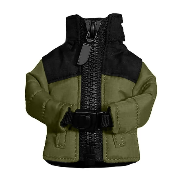 asddcavvf Key Chain Mini Down Coat Toy Mini Down Jacket Keychain Cool Leather Mini Jacket Keychain With Zipper Unique Funny Key Jacket Stained Glass Window Hangings Birds Loons Stained Glass Window Ha