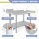 thumbnail image 5 of Mesa de preparación de acero inoxidable de 38x24 pulgadas con ruedas, mesa de trabajo comercial NSF para restaurante y hogar, 5 of 9