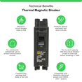 thumbnail image 3 of Interruptor termomagnético FalconSupply HOM150 50 A 120 V unipolar, 3 of 7