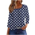 thumbnail image 5 of 3/4 Sleeve Shirts for Women Plus Size Womens Summer Blouses and Tops Tshirts Shirts for Women Gym Floral Tops for Women Y2k orders placed, 5 of 7