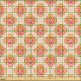 thumbnail image 2 of Ambesonne Retro Fabric by the Yard Upholstery, Floral Silhouette Pattern Art, 3 Yards, Burnt Sienna and Dark Peach, 2 of 5