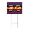Sunglasses (18" x 24") Yard Sign, Includes Metal Step Stake