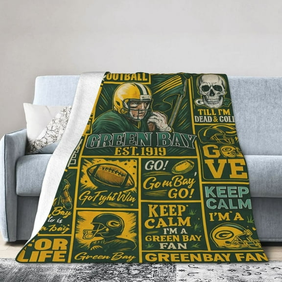 Football Fan Gifts For Men Women Sport Football Style Flannel Blanket for Adults – Cozy Throw for Sofa Bed or Office Use for All Seasons 50x40