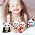 thumbnail image 4 of Wizlet 2026 Valentine's Day Gift - Panda with Knitted Bouquet Plush, 4.3in Cute and Cozy Stuffed Animal Holding Flower for Girlfriend, Wife, or Loved Ones (B), 4 of 5