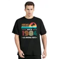 thumbnail image 1 of Camiseta de algodón con cuello redondo de cumpleaños vintage de 1984, ropa para hombre, camiseta de gran tamaño, camiseta casual de fitness, tops, 1 of 6