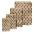 thumbnail image 5 of 50 Qty 6" x 9" Decorative Flat Paper Gift Bags - Damask Pattern on Brown Kraft Bags - for Sales/Treats/Parties Cookies/Gifts - N'icePackaging, 5 of 8