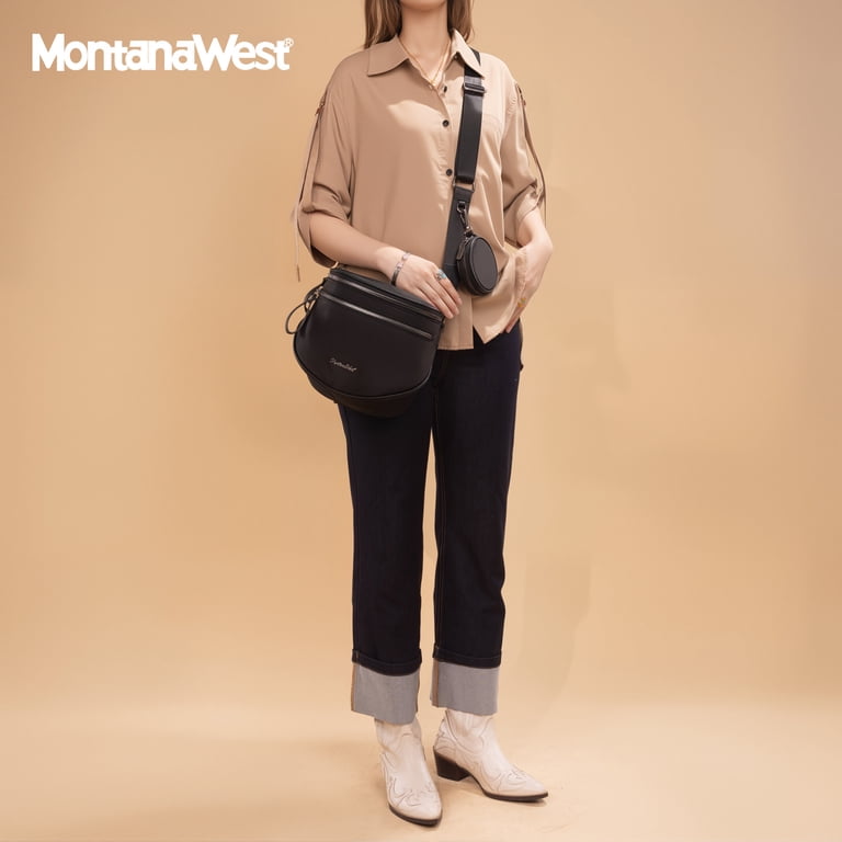 Montana West Large Crossbody Bag, Black Waterproof Sling Purse photo 4