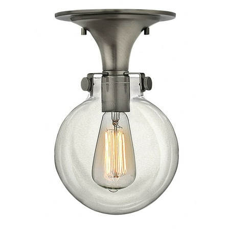 

1 Light Globe Flush Mount in Traditional Style 7 inches Wide By 11.25 inches High Antique Nickel Bailey Street Home 81-Bel-2985492