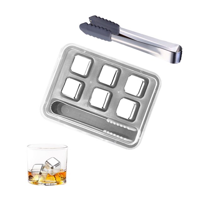 Piedras de whisky Piedras de enfriamiento de acero inoxidable Piedras de hielo de whisky Rocas de enfriamiento Cubos enfriadores de bebidas reutilizables