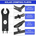 thumbnail image 6 of Solar Crimper Tool Kit with Crimper Stripper and 13 Pairs Solar Connectors and 2PCS Spanner Wrench, Crimper Tool for AWG14-10 Solar Panel Cable Wire Assembly and Installation, 6 of 8