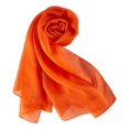 thumbnail image 2 of Longue Foulard en Chiffon de Soie Couleur Unie, 2 of 7