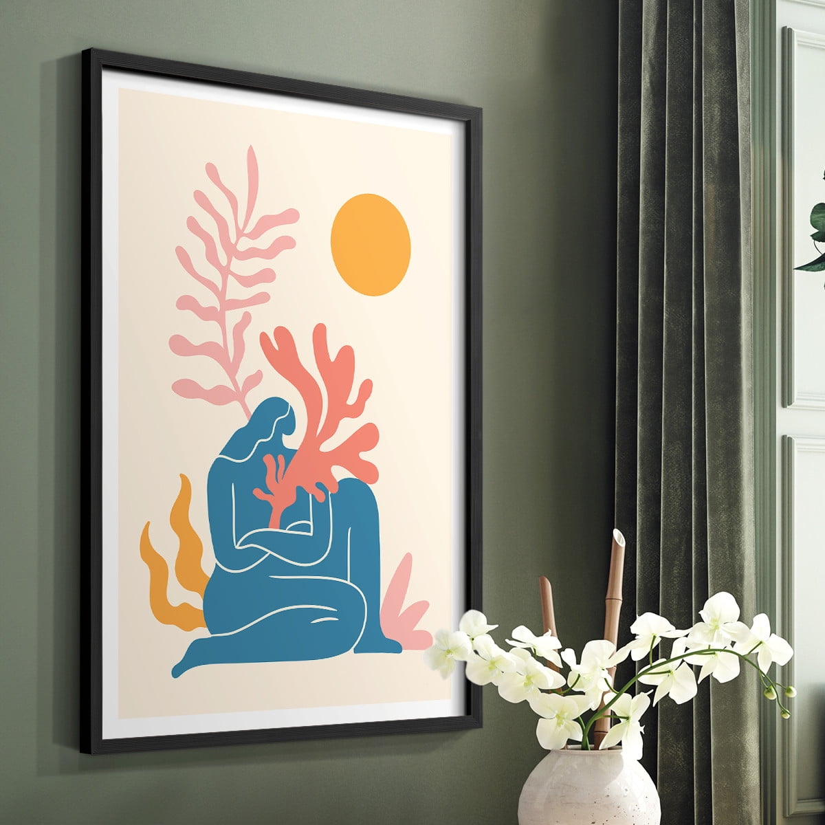 Matisse CCCXX in Black Solid Wood 8 x 10 Framed Print