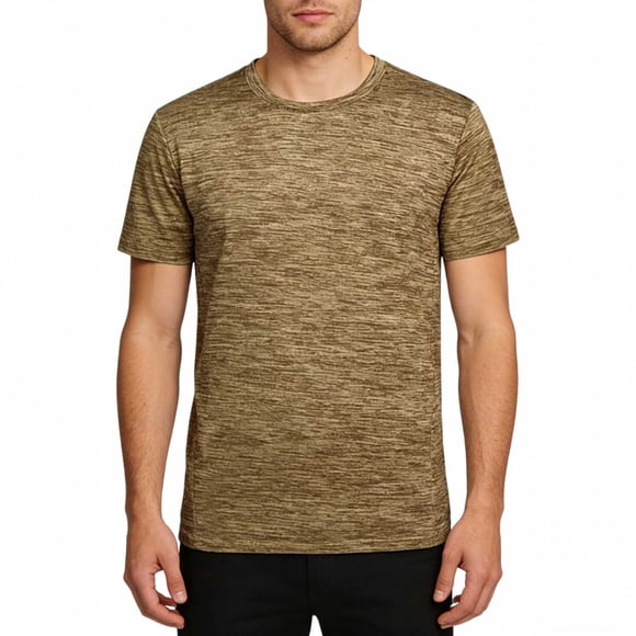 Tops para hombre, blusas y camisas de manga corta con cuello redondo para hombre, camisetas casuales holgadas deportivas transpirables de seda helada de color liso, camisetas de media manga con cuello