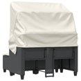 thumbnail image 5 of vidaXL Garden Sofa 2-Seater with Canopy and Stools Black Poly Rattan, 5 of 5