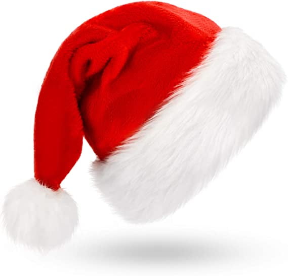 Santa Hat WHOLESALE CHRISTMAS Unisex Xmas Decoration Family Party Plush Hat 