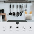 thumbnail image 3 of ETHZZLE Stainless Steel Hanging Utensil Drying Rack with Hooks Double Compartment Silver, 3 of 8