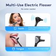 thumbnail image 3 of Electric flosser | Electric flosser, with 3 modes + 50 replacement heads, electric flosser and tongue cleaner, water flosser alternative, black, 3 of 4