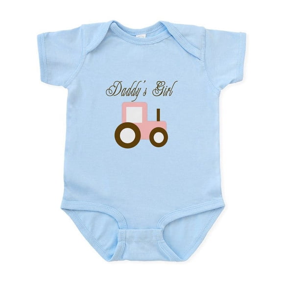 CafePress - Daddy's Girl Pink/Brown Tra Infant Bodysuit - Baby Light Bodysuit, Size Newborn - 24 Months