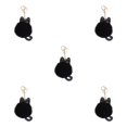 thumbnail image 1 of Qarigey Elegante forma de gato llavero bolsa colgante regalo para amigos lindo gato llavero colgantes regalos sin desvanecimiento NEGRO Type2 NO2, 1 of 6