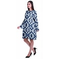 thumbnail image 3 of Moomaya Robe d'Été Fluide à Manches Longues Imprimée pour Femmes, Longueur Genou, Évasée, 3 of 6