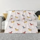 thumbnail image 1 of Fotbe Dachshund Dog Puppy Manta de Franela con Estampado, Manta Ultrasuave para Cama, Sofá, Auto, Hipoalergénica y Antibolitas-50"x40", 1 of 6