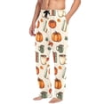 thumbnail image 2 of FORMRS Mens Pajama Pants with Pockets Sleepwear Lounge Bottoms Sizes S-2XL, Beige Fall Coffee, 2 of 7