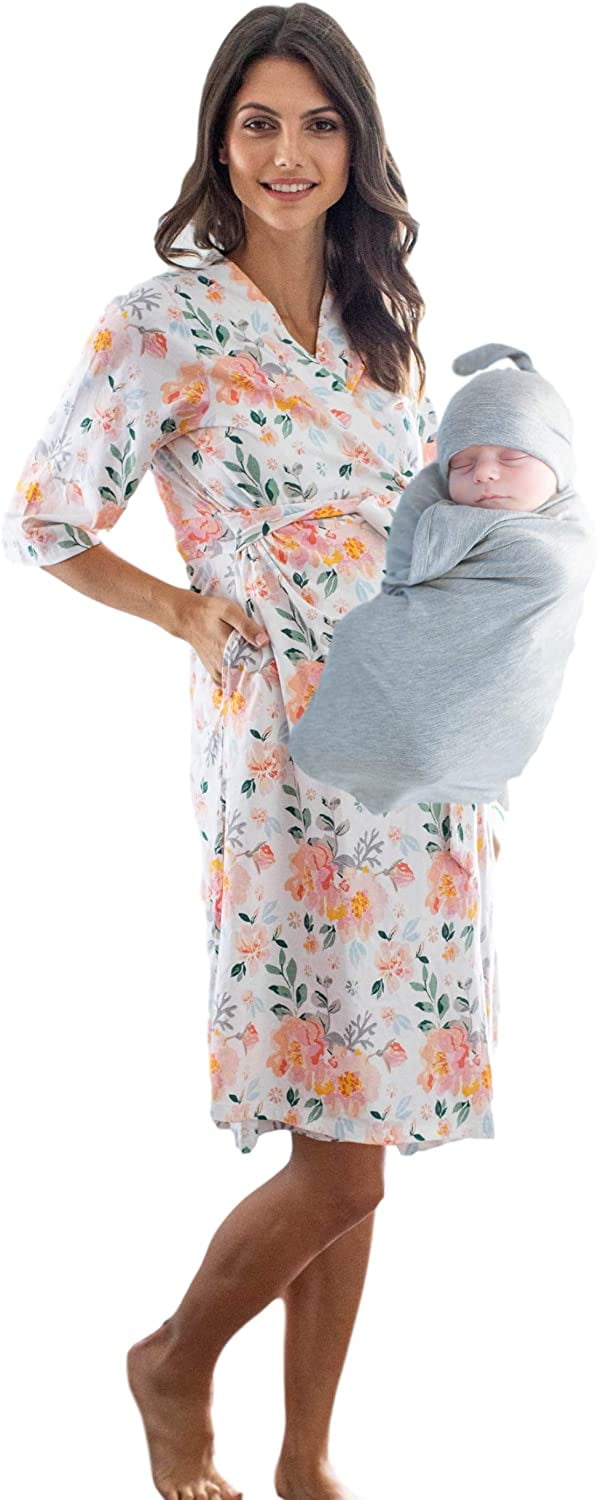 Baby Be Mine Maternity Mommy & Me Delivery Robe with Matching Baby