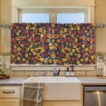 thumbnail image 2 of Yayeee Kitchen Curtains Tier Set of 2 Light Filtering 57"x24" Over Sink Window Panels, Yellow Floral, 2 of 7