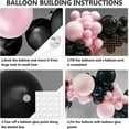 thumbnail image 4 of YEYIXUK 104-pcs Black Pastel Pink Balloons Arch Garland Kit Latex Decorative Set - Perfect for Graduation Baby Shower Wedding Birthday Bachelorette Party Backdrop - Suitable for Indoor and Outdoor, 4 of 5