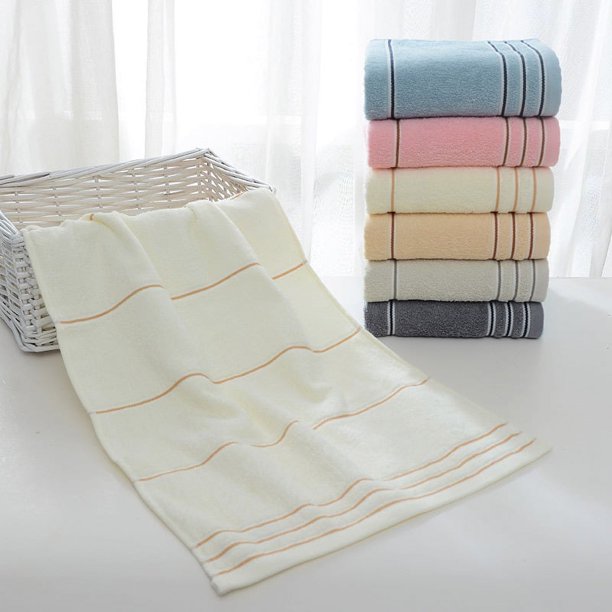 Nvzi Toallas de baño de algodón puro de 3 piezas, uso multipropósito como baño de fitness, manejan diversas situaciones sin esfuerzo. 27,56 x 13,39 pulgadas (color crema)