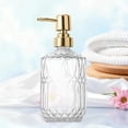 thumbnail image 5 of Bxaolu Glass Soap Dispenser - 2 Pack, 13.5 Oz Clear Refillable Hand Soap Dispensers with Rust Proof Pump, Refillable Liquid Hand Soap Dispenser Bottle for Dish Soap, Lotion, Shampoo, 5 of 7