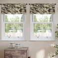 thumbnail image 2 of LALILO Kitchen Curtain Valance Camo Fashion Marble Rod Pocket Window Curtain 52"x 18" Set of 2, 2 of 7