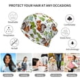 thumbnail image 5 of Yiaed Mosaic Forest Squirrel Print Multifunction Beanie Hats for Women Men Slouchy Knit Beanie Hat Winter Hat Scarf Stretch Skull Cap, 5 of 8