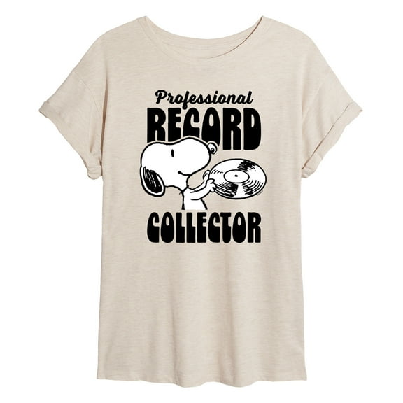 Peanuts - Snoopy Record Collector - Women's Oversized T-Shirt