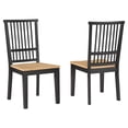 thumbnail image 2 of Steve Silver Magnolia Wood Two-Tone Natural and Black Set of 2 Dining Side Chair, 2 of 11