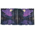 thumbnail image 7 of Yayeee Kitchen Curtains Tier Set of 2 Light Filtering 57"x24" Over Sink Window Panels, Purple Street, 7 of 7