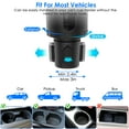 thumbnail image 3 of 2 in 1 Car Cup Holder Car Phone Mount Automotive Drink Holder with 360° Rotating Gooseneck Phone Mount Adjustable Base Fit for Most Phones Cups Vehicles, 3 of 5