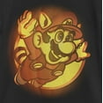 thumbnail image 2 of Girl's Nintendo Super Mario Bros. 3 Raccoon Mario Jack-O'-Lantern Graphic Tee Black X Large, 2 of 4