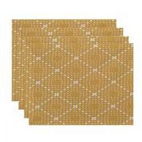 Simply Daisy 18" x 14-incg Dots and Dashes Geometric Print Placemat (Set of 4)