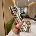 thumbnail image 3 of Compatible with iPhone 14 Pro Max Case Plating Astronaut Kickstand Cute Pattern Luxury Phone Case Soft TPU Designed for iPhone 14 Pro Max Case Girls Women -Pink, 3 of 13