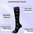 thumbnail image 2 of 6 Pairs Medical Sport Compression Socks - 15-20mmhg Graduated Knee-High Support for Men & Women, Ideal for Soccer, Running, and Nurses, 2 of 8