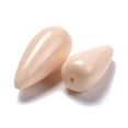 thumbnail image 3 of 20 pc Retro Style Resin Beads Teardrop White 35x16.5x16mm Hole: 1.5mm, 3 of 3