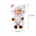 thumbnail image 2 of Magnetic Cat Stuffed Animal with Soft Plush, Single Piece, White and Brown, for Desk and Monitor, Cute Plush Toys Decoration, 2 of 5